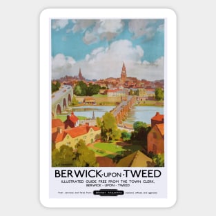 Vintage British Railways Travel Poster for Berwick upon Tweed Sticker